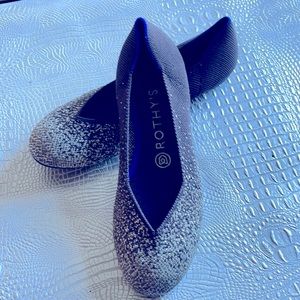 Rothy’sStardust black and silver round toe shoe